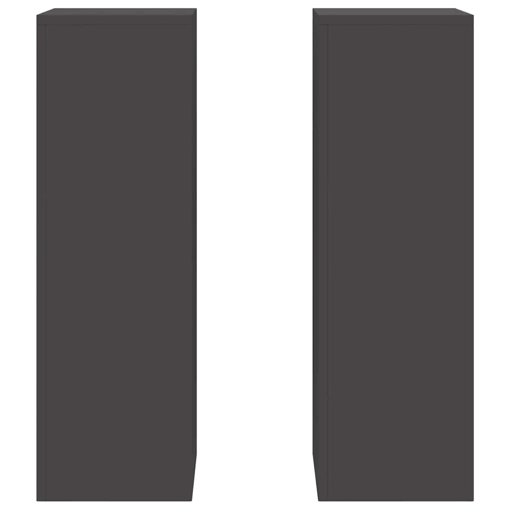 Supporto per piante 2 pcs Nero 24 x 24 x 75 cm Acciaio 865820