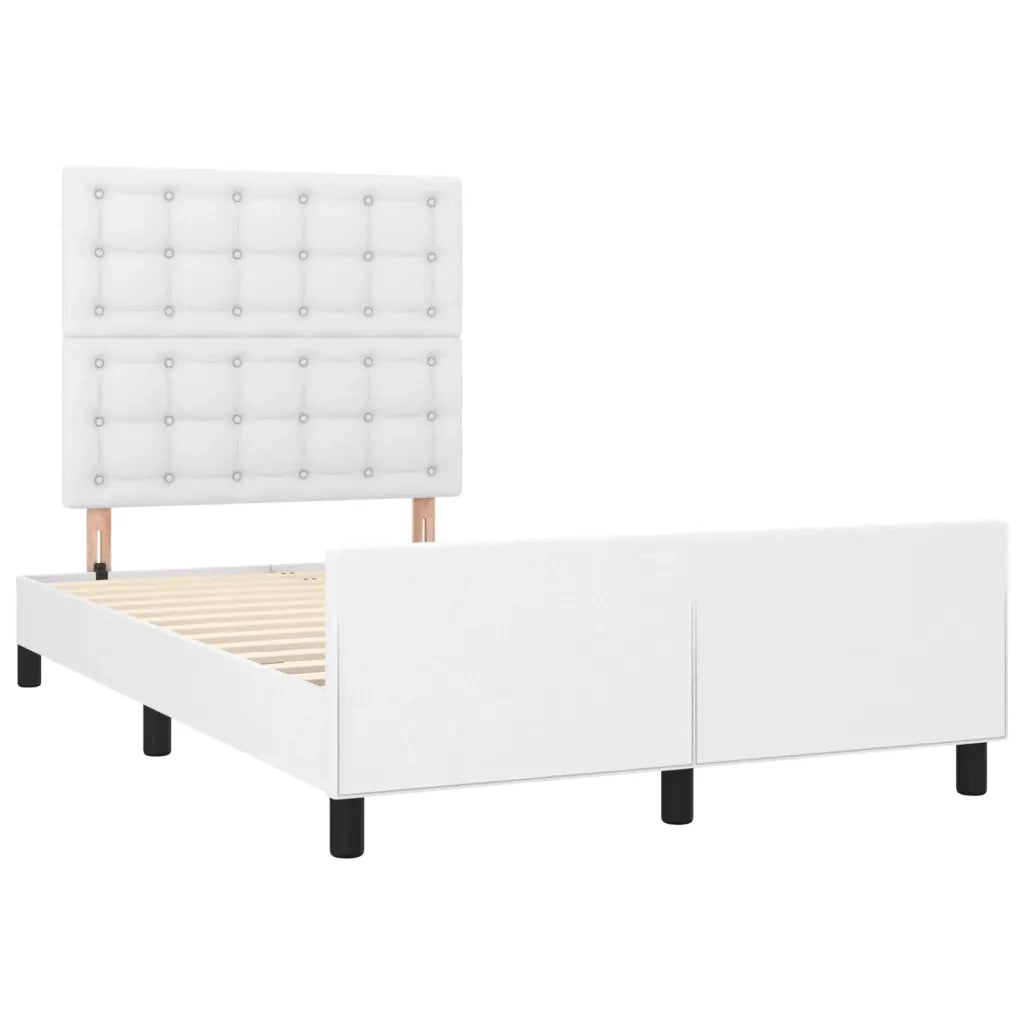 Giroletto senza Materasso-Struttura Letto Bianco 120x190 cm Similpelle 315623