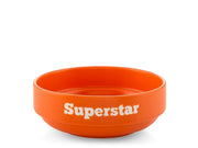 Coppetta in Ceramica Arancione 13 cm  Scritta "Superstar"