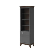 Vetrina 1 porta bassa collezione PALACE. Colori grigio e rovere scuro.