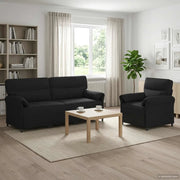 Set di divani 2 pz Nero Tessuto 3424873