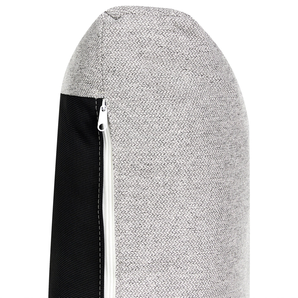 Divano 3 posti in tessuto grigio con gambe in legno chiaro soggiorno stile moderno