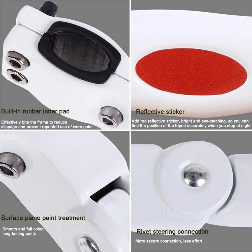 Trade Shop - Cavalletto Per Bici Supporto Bicicletta Laterale Altezza Regolabile Reflettore -