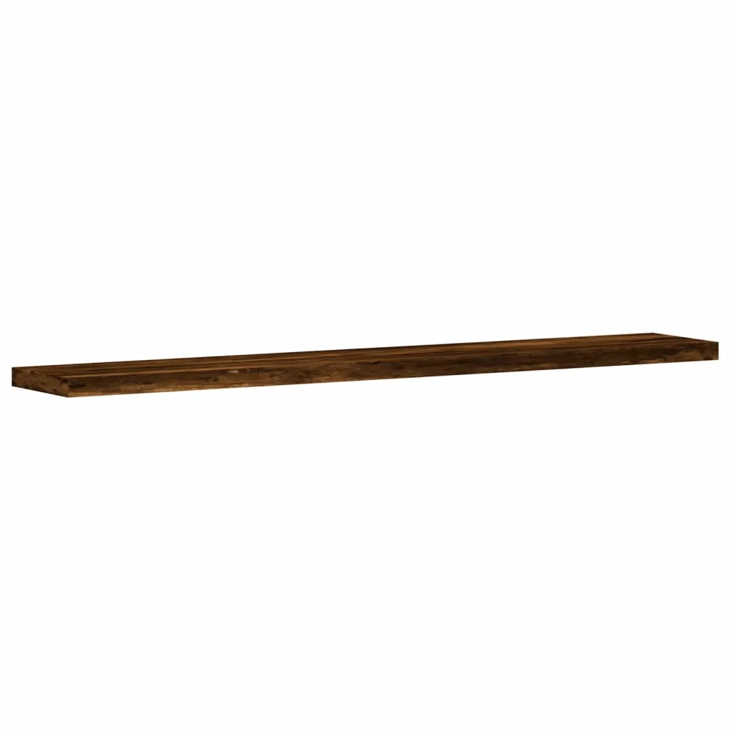 Mensole Parete 4pz Rovere Fumo 60x10x1,5 cm Legno Multistrato 838225