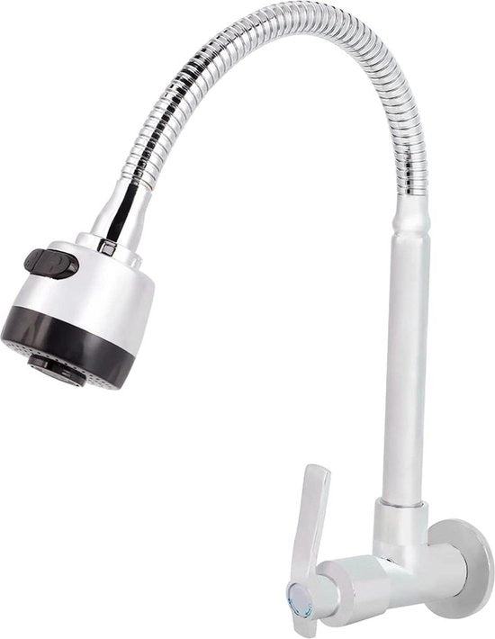 Distributore 360° Rotativo per Acqua - G1/2 Pollici - Montaggio Murale - Acciaio Inossidabile