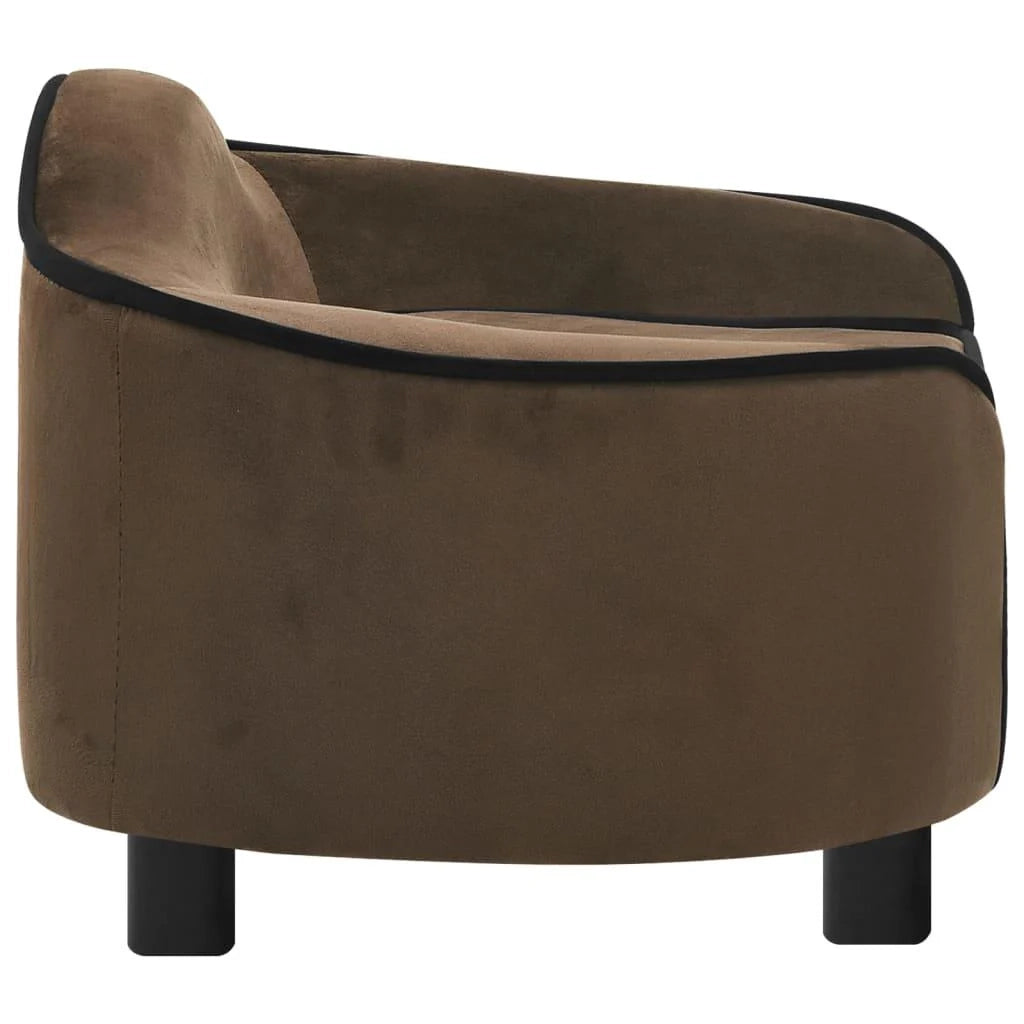 Divano per cani 67 cm peluche marrone 02_0000182