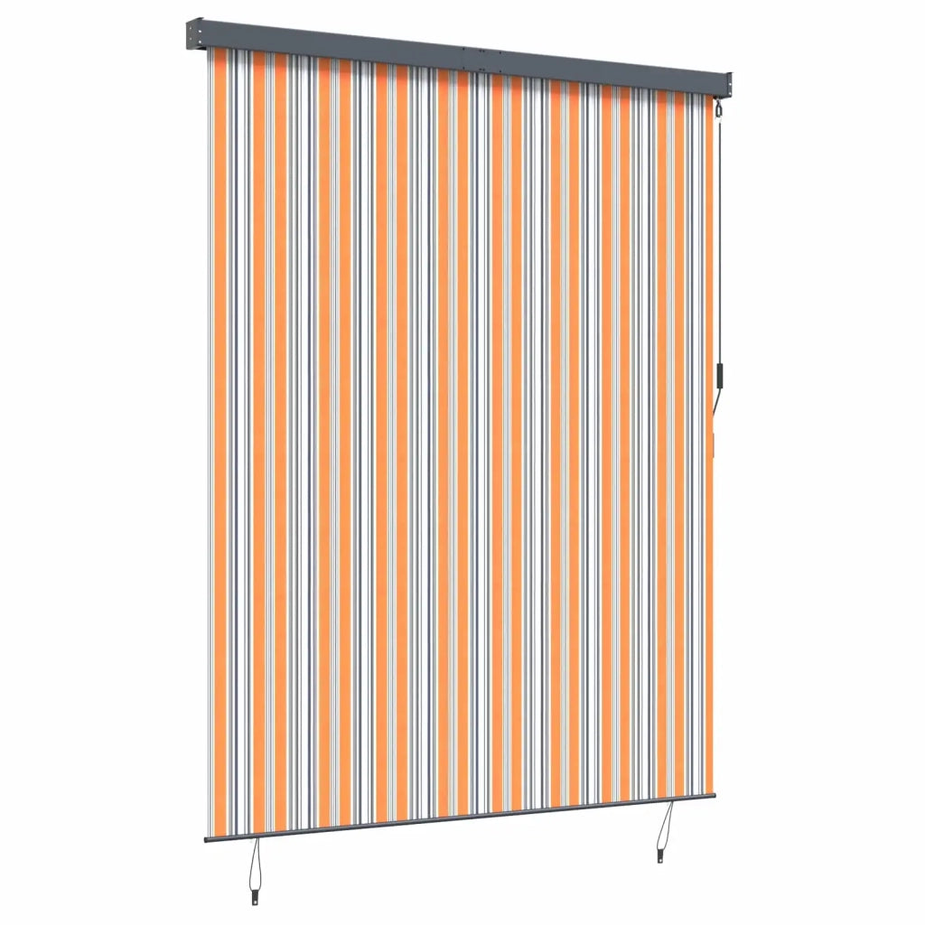 Tenda a rullo-Tenda avvolgibile Giallo e Blu 200 x 250 cm Tessuto e Alluminio