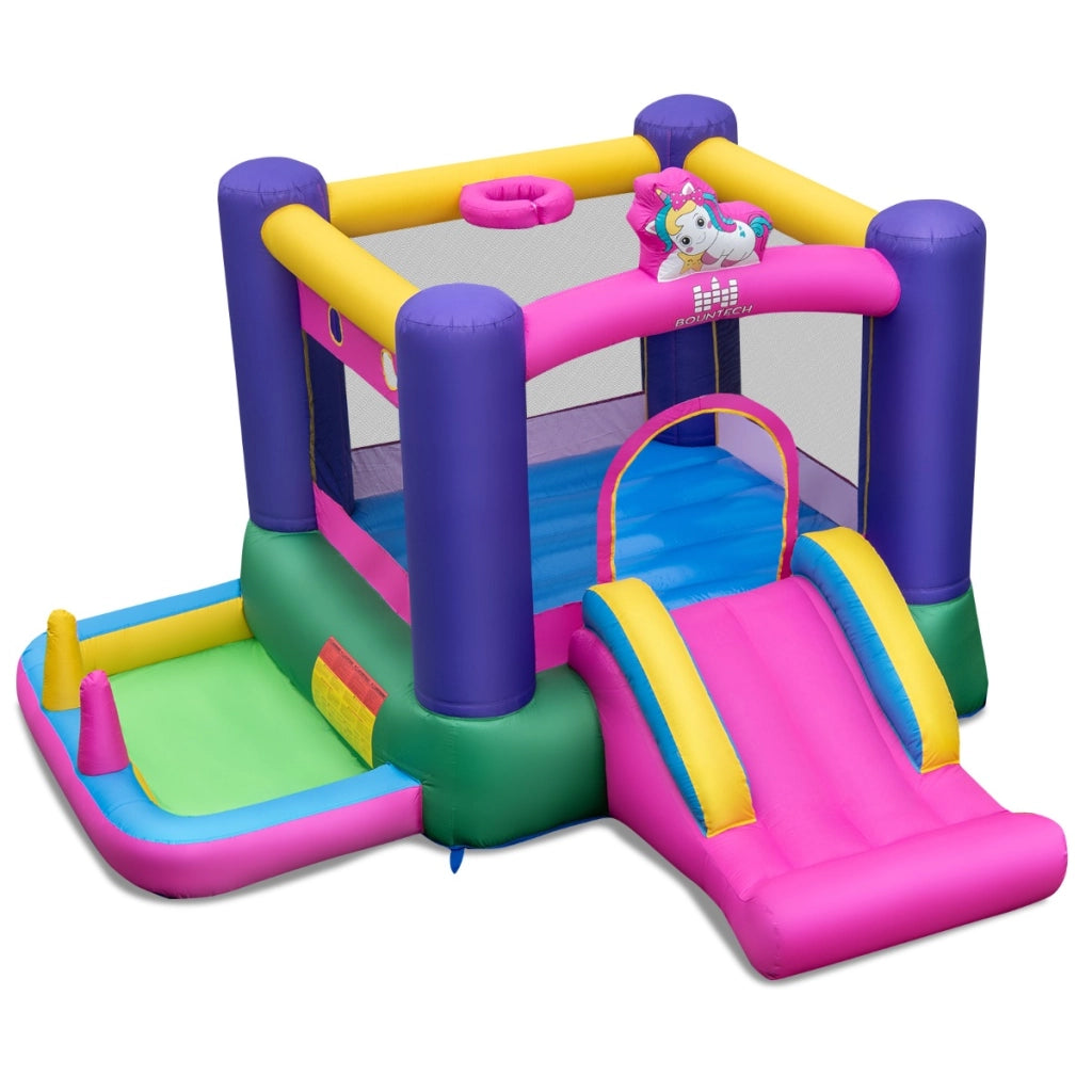 Castello gonfiabile per bambini con scivolo piscina di palline area per saltarem, Castello gonfiabile per interni ed esterni Colorato