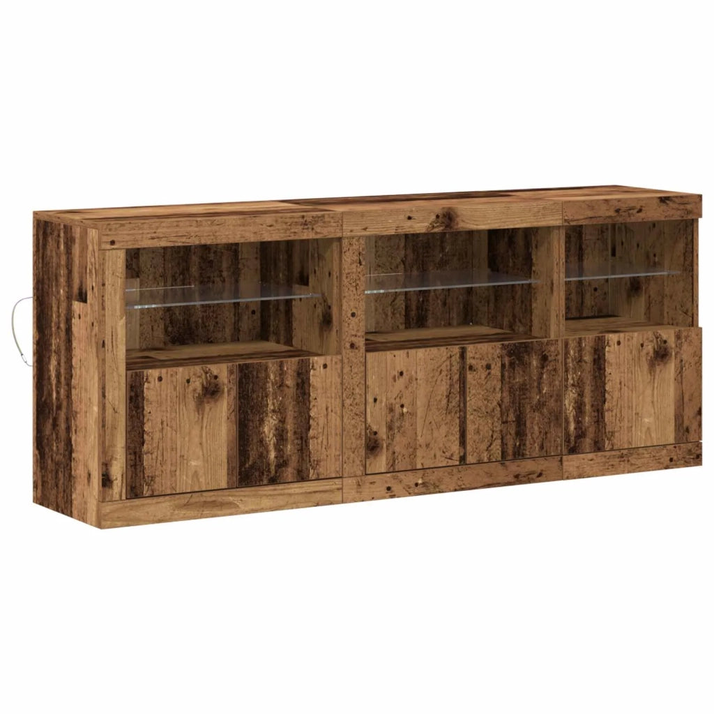 Madia LED Legno vecchio 162 x 37 x 67 cm Legno multistrato 3333110