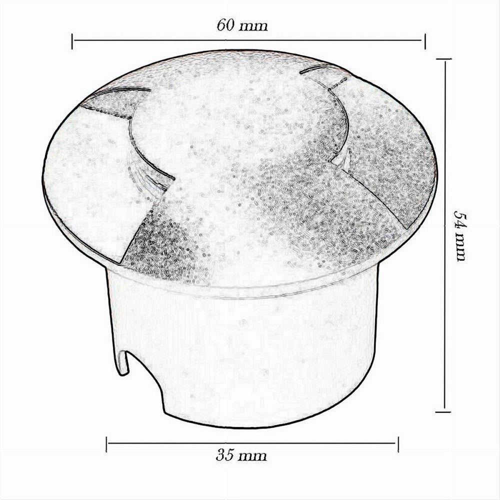 Trade Shop - Faretto Calpestabile Led 1w 2 Fasci Luce Lampada Segnapassi Per Esterno Ip67 322 -