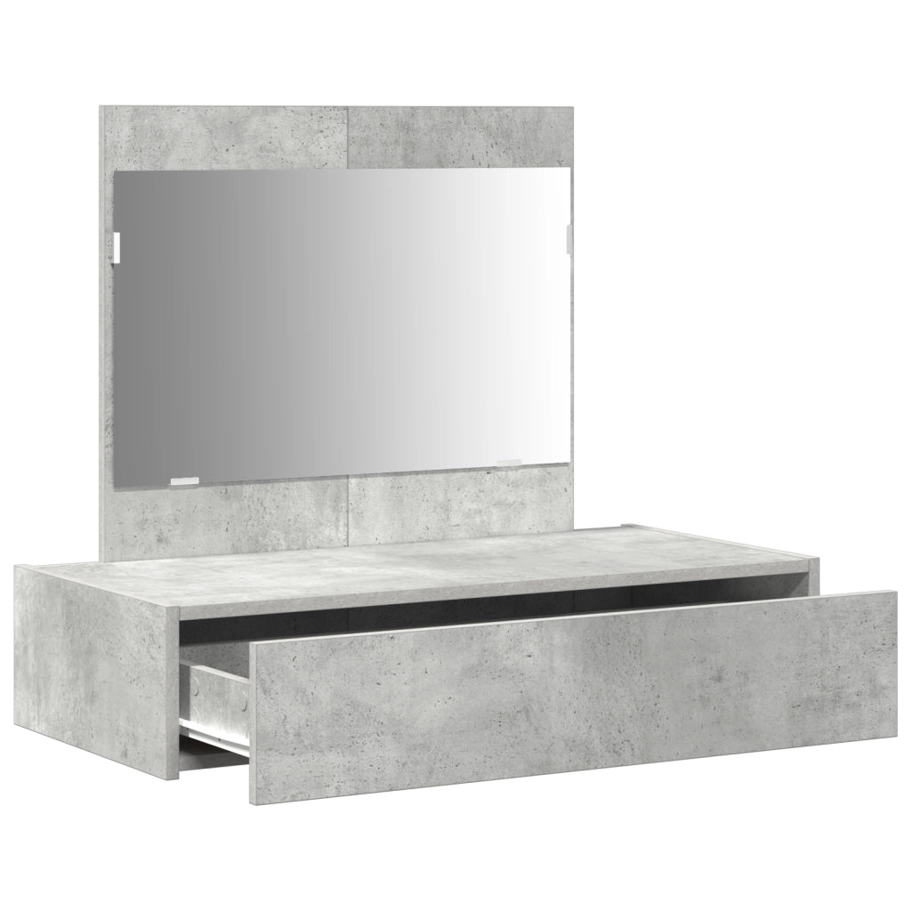 Tavolo Trucco Parete Grigio Cemento 83x40x70 cm