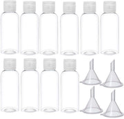 Set di flaconi trasparenti in plastica 100 ml - 10 pezzi - contenitori liquidi - flaconi per cosmetici - per shampoo e lotioni