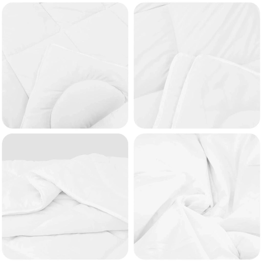 Set di Piumoni 3 pcs Bianco Microfibra e Piuma d'Oca
