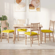 Cuscini per Seduta 4 pcs Giallo Chiaro 40 x 40 x 6 cm Tessuto 42015155