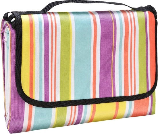 Asciugamano da Picnic 200 x 200 cm Impermeabile - Asciugamano da Campeggio con Maniglia Portatile - Isolato per Viaggi Campeggio Spiaggia Escursionismo - Colorato