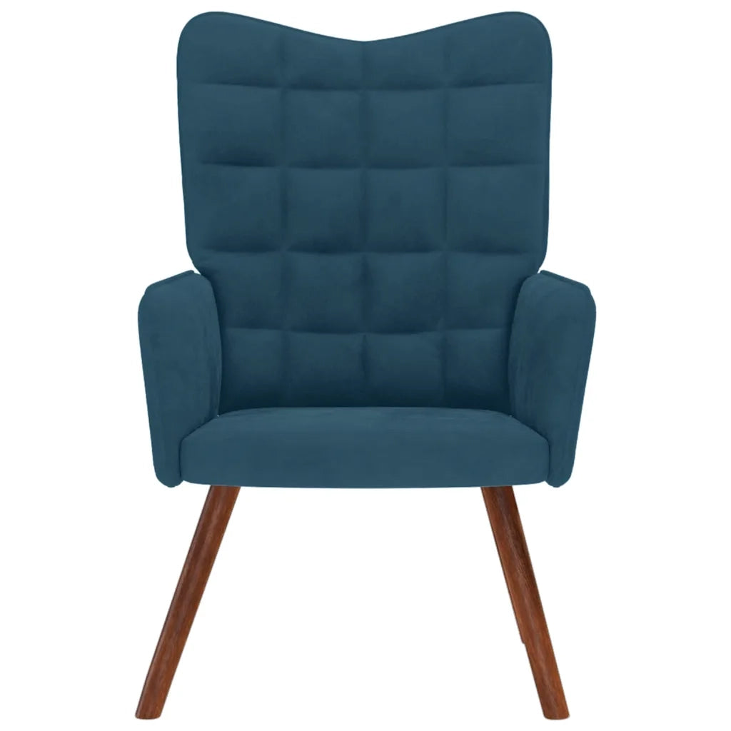Poltrona Relax-Poltroncina Blu in Velluto 508206