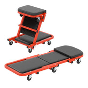 Carrello pieghevole 2 in 1 102 x 40 x 14 cm con seduta imbottita e mobilità flessibile metallo nero 20_0011385