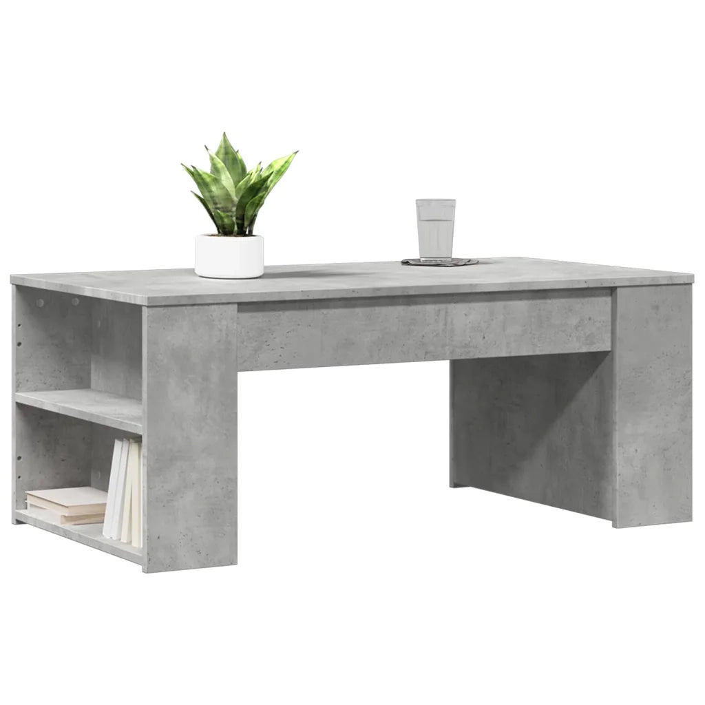 Tavolino salotto | Tavolino da caff¨¨ | Tavolino da Soggiorno Grigio Cemento 102x55x42 cm Legno Multistrato