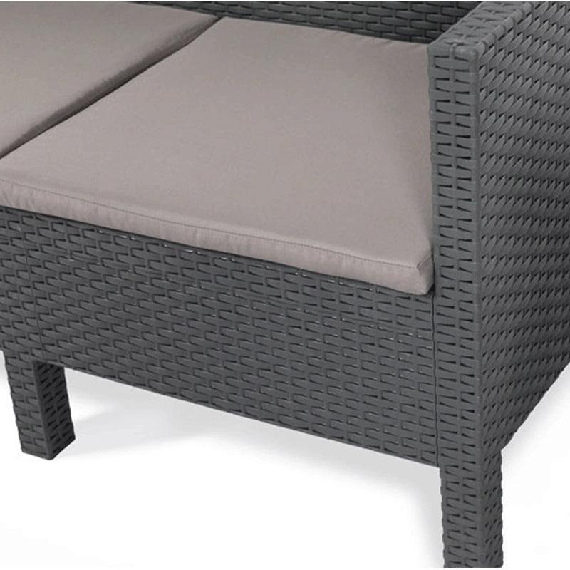 Set da giardino 4 posti PENELOPE – Nero antracite
