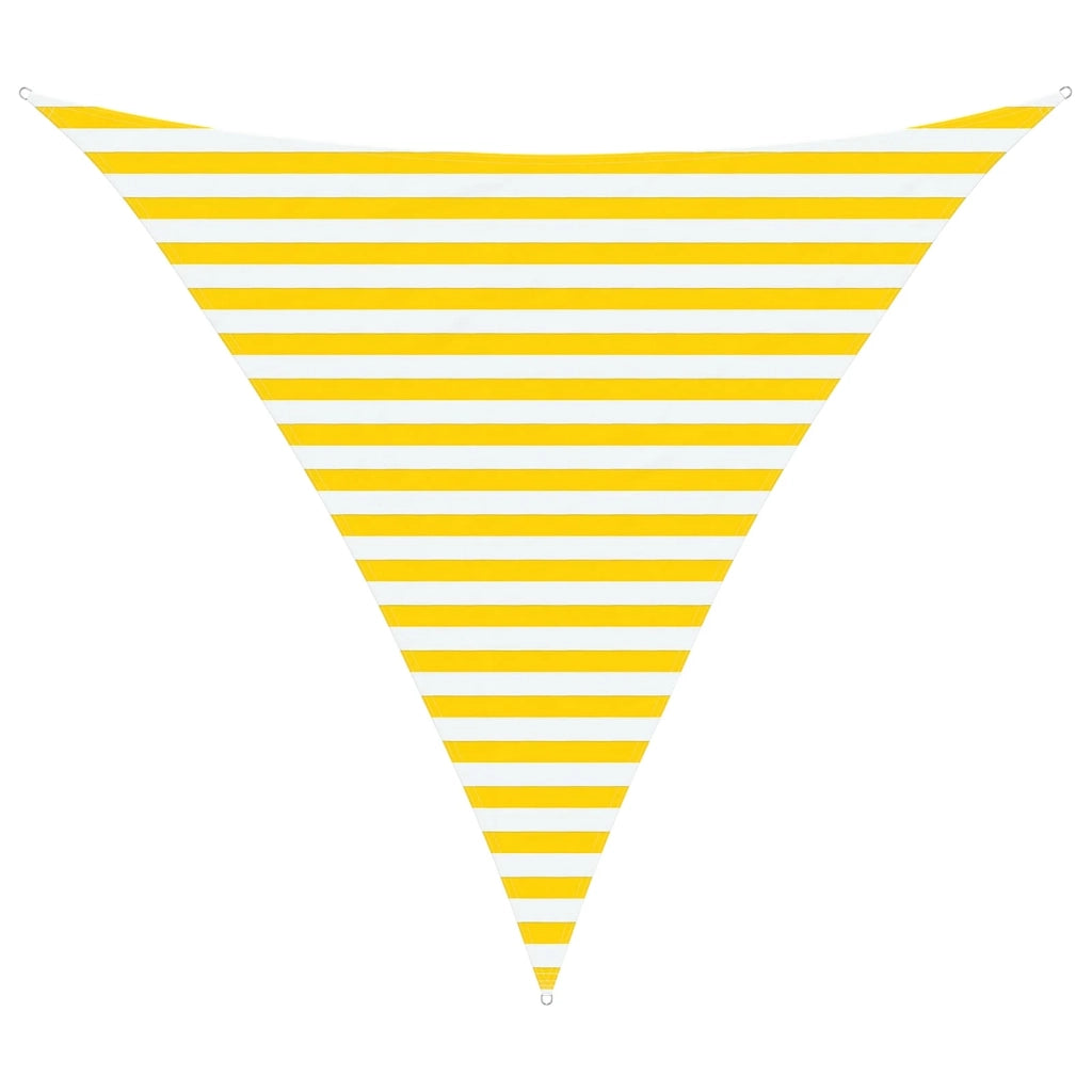 Vela Parasole | Telo Ombra | Vela da ombra solare Giallo e Bianco 3 x 3 x 3 m