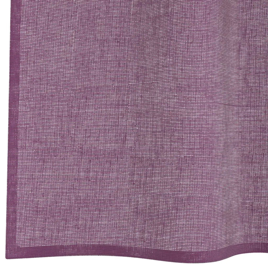 vidaXL Tende in Voile con Passanti 2 pz Viola 140x140 cm