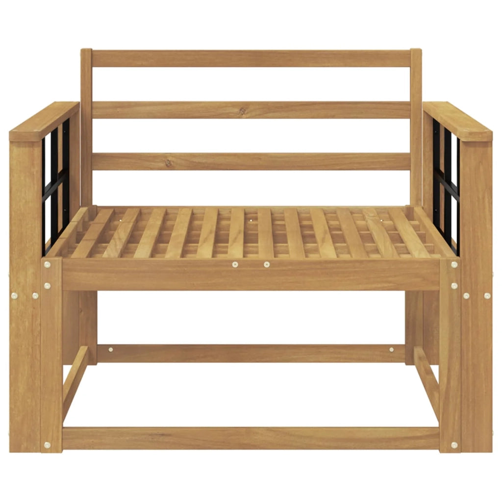 Divano centrale per esterno Legno di Acacia Massello Bianco