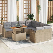 Set Divano da Giardino con cuscino 7 pcs beige e grigio chiaro 3349440