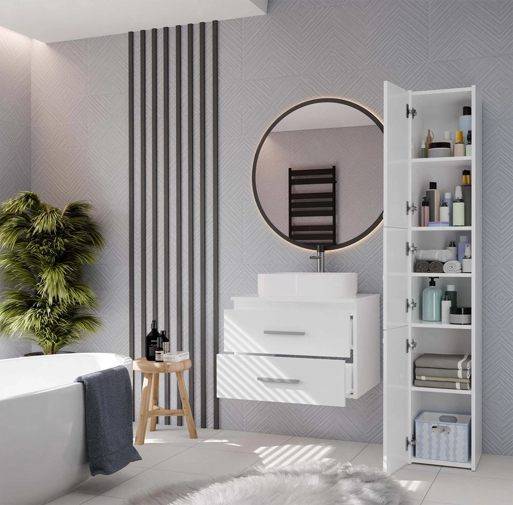 Mobile sottolavabo NEL 60 bagno 2 cassetti bianco