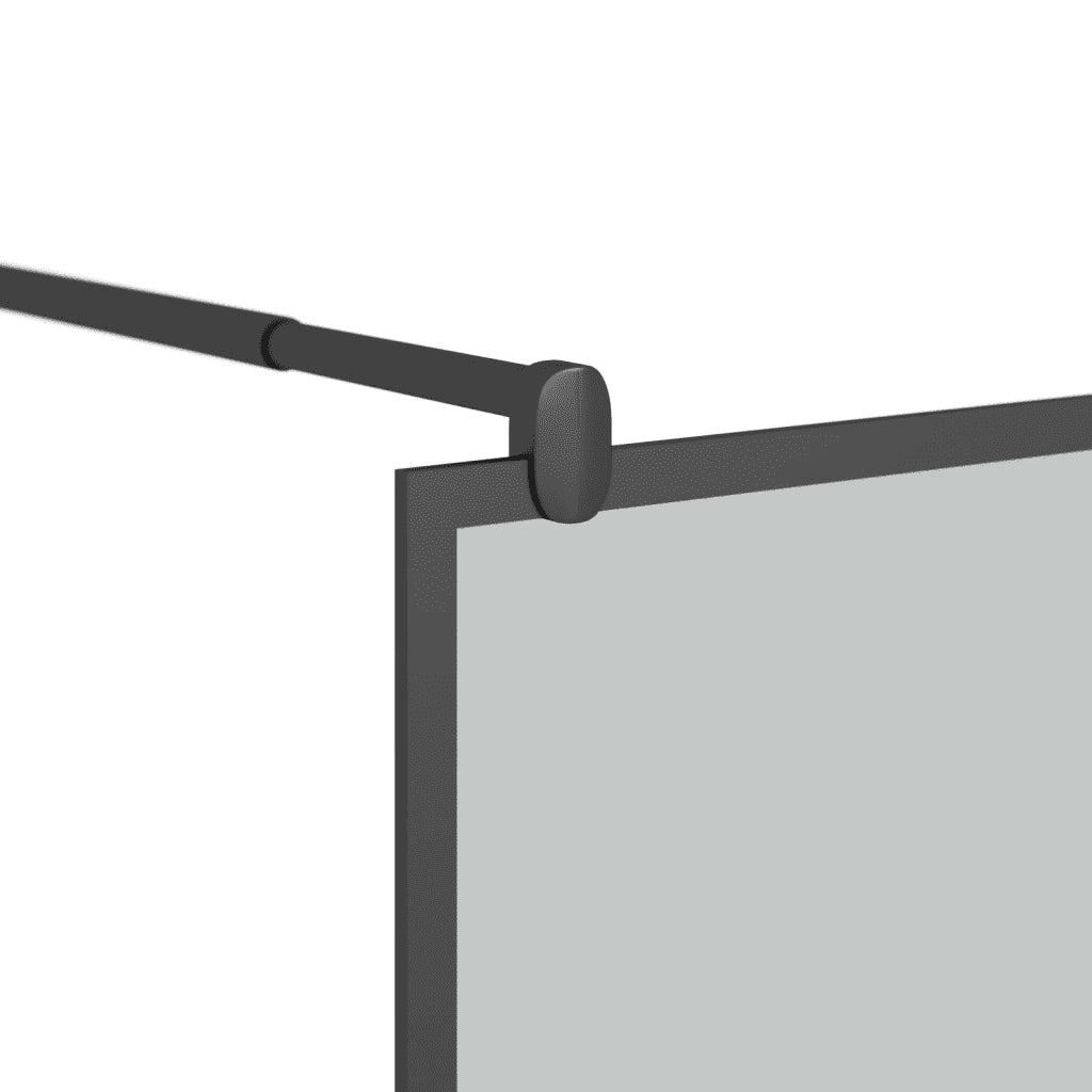 Parete Doccia Walk in 90x195 cm in Vetro Scuro ESG Nero 151890