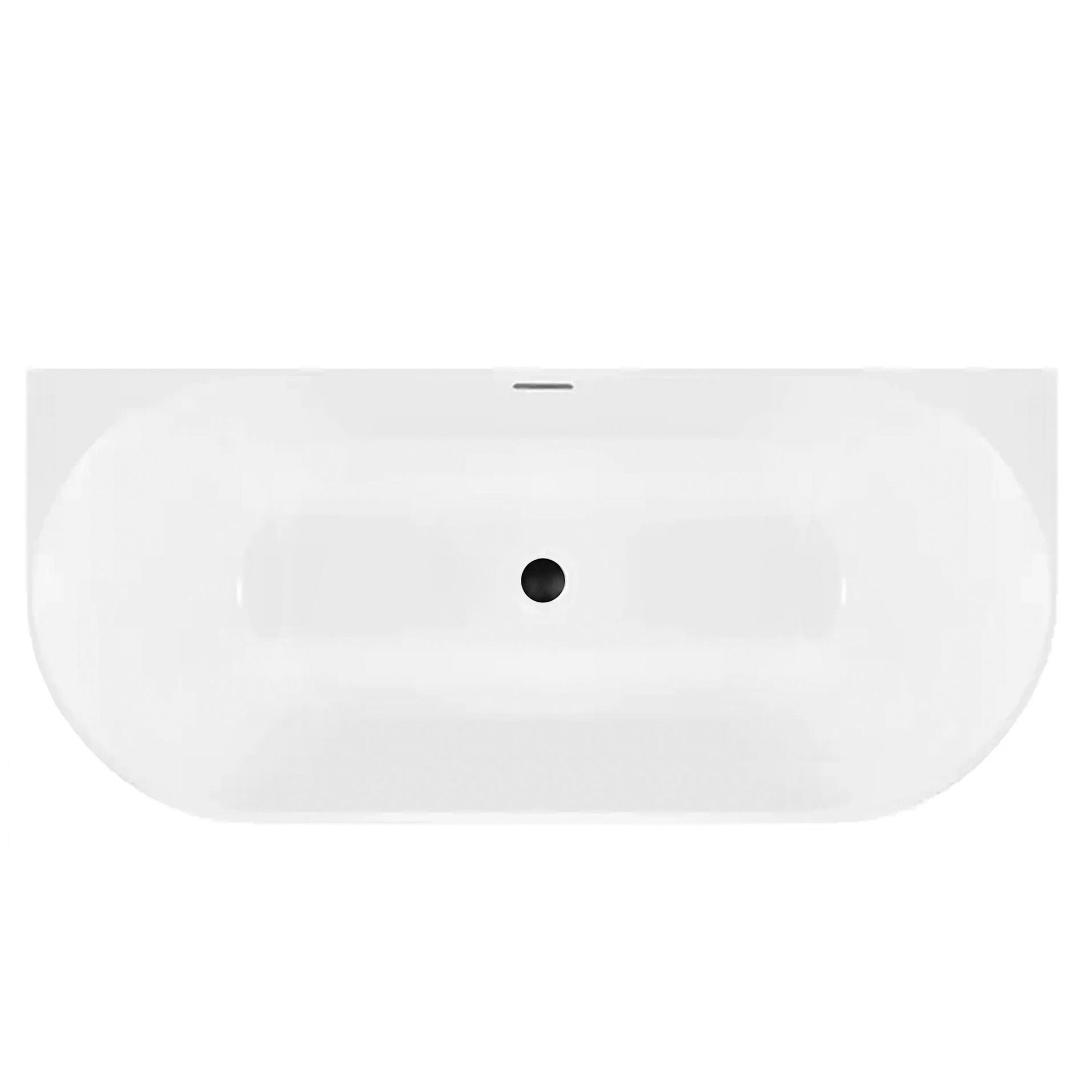 Vasca Bagno A Parete Capri Slim 150cm Copritappo bianco