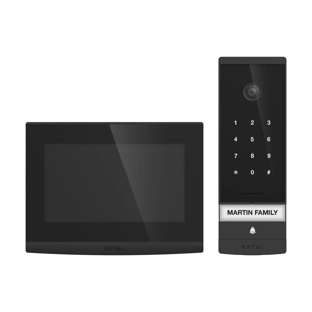 Videocitofono a 2 fili WiFi , schermo touch 7'' a colori con tastiera esterna a codice - Extel Open 3K 720330