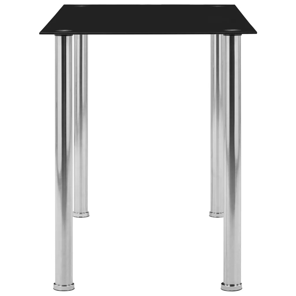 Tavolo da Pranzo Nero 120x60x75 cm in Vetro Temperatocod mxl 70562