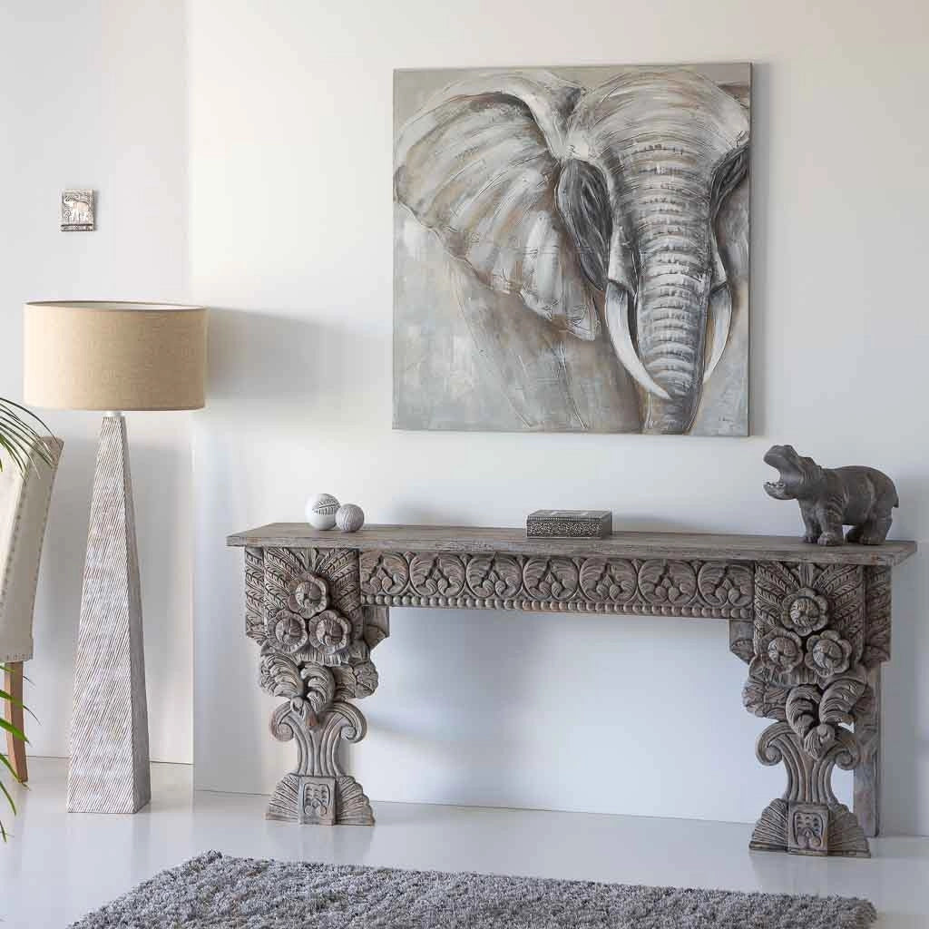Decorativo ippopotamo di magnesio grigio 35x26x40h