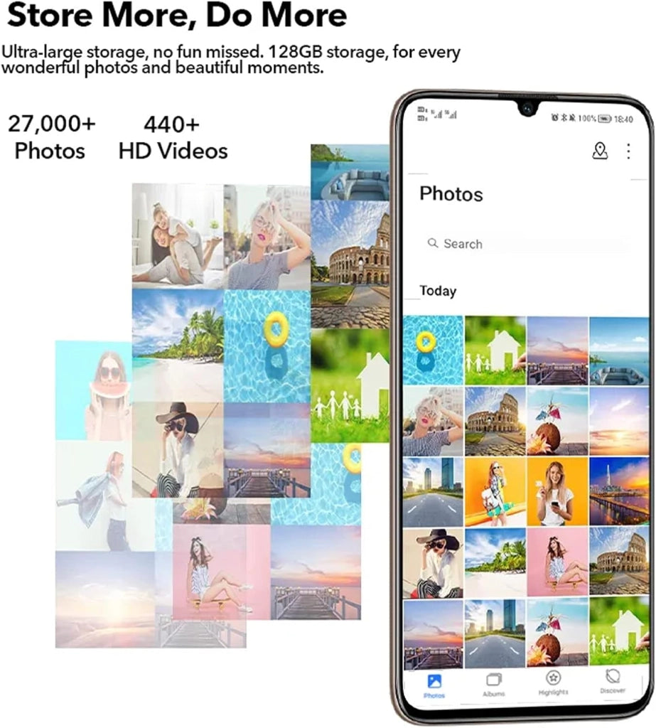 X7a 4G Smartphone 4GB 128GB, 6.74" FullView Display, 50MP Quad Rear Camera, batteria da 5230 mAh, 22.5W SuperCharge, memoria espandibile, Android 12, NFC, Nero