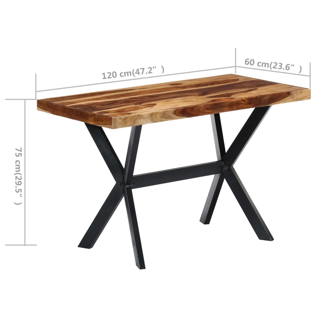 Tavolo da Pranzo 120x60x75 cm in Legno Massello di Acacia 247444
