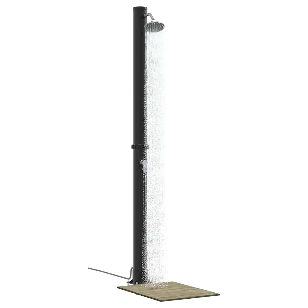Doccia Solare da Esterno Nero 217 cm PVC e Alluminio 42003411