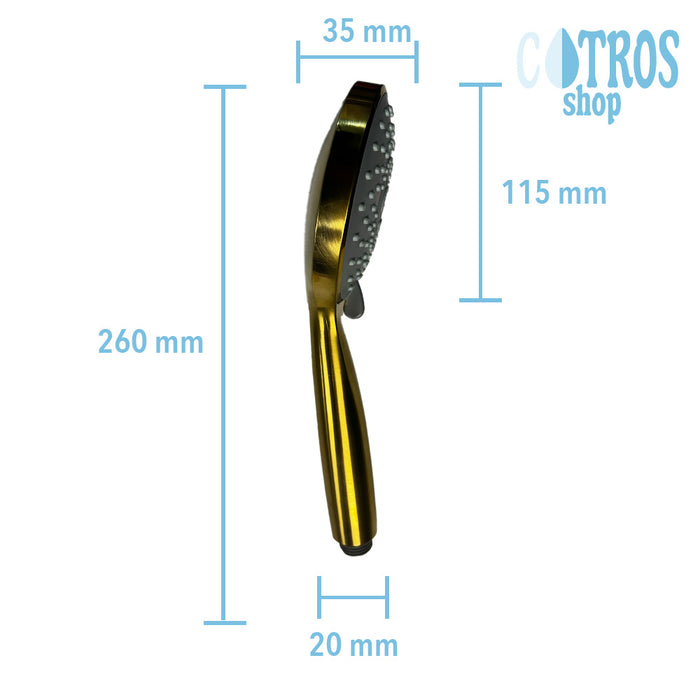 Doccetta oro spazzolato 3 getti ugelli sistema anticalcare