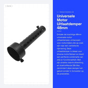 Uscita di Scarico Universale 48mm - Silenziatore di Scarico Motore - Killer DB - Nero - Resistente allo Shock - Duraturo - Uscita di Scarico