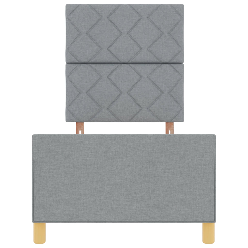 Struttura del letto Grigio chiaro 80x200 cm Tessuto