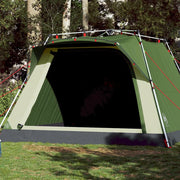 Tenda da Campeggio Cabina 4 Persone Verde a Rilascio Rapido