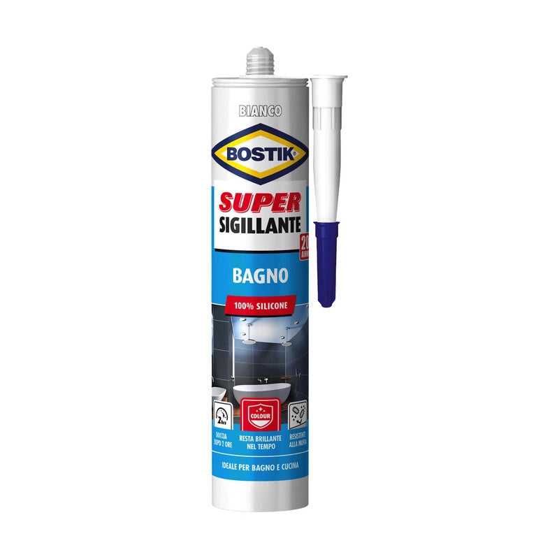 BOSTIK SUPER SIGILLANTE BAGNO 300 ML CARTUCCIA- 1,0 pz