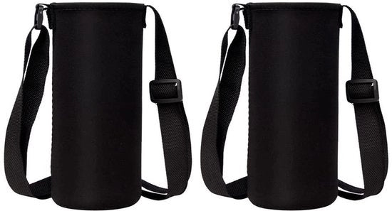 Bottiglie Isolanti Portatili a Schiuma Neoprene - 1 L - 2 Pezzi - Flessi Isolanti con Cinturino Regolabile
