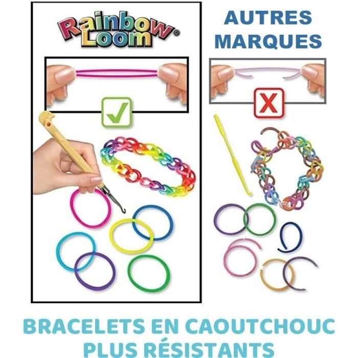 Rainbow Loom Original - Bandai - Telaio con 600 elastici - CD00001