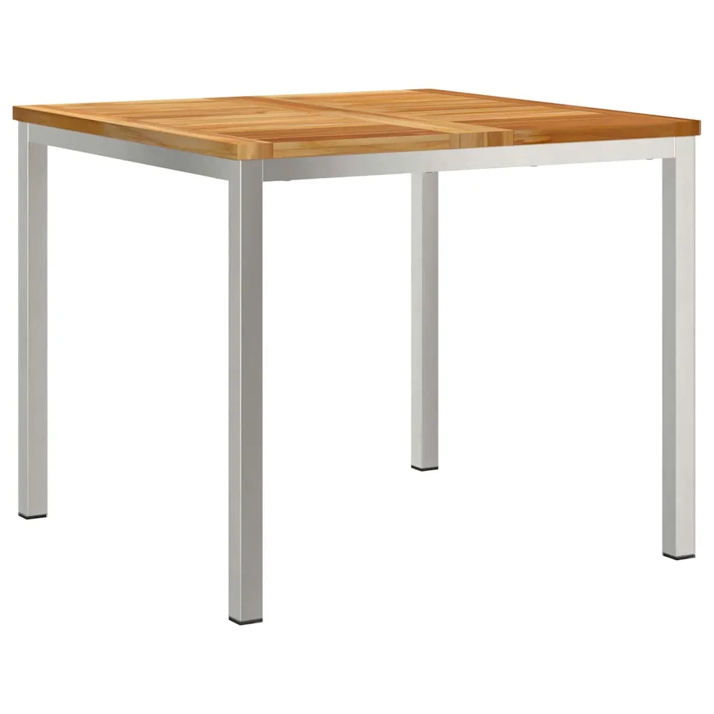 Set da Pranzo per Giardino 5 pcs Marrone Legno di teak solido 3334782
