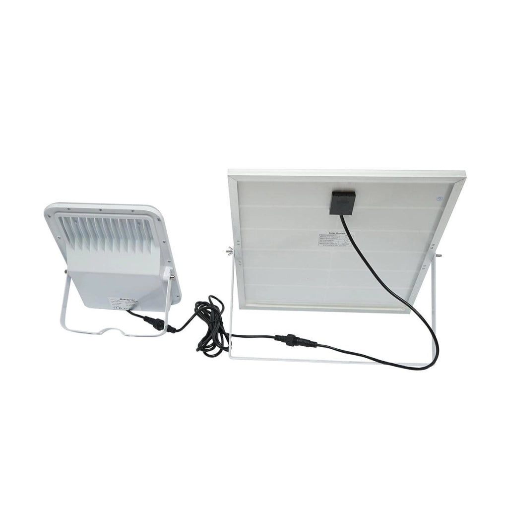 Proiettore LED 20W con pannello solare 35W, telecomando, batteria 3,2V/30Ah