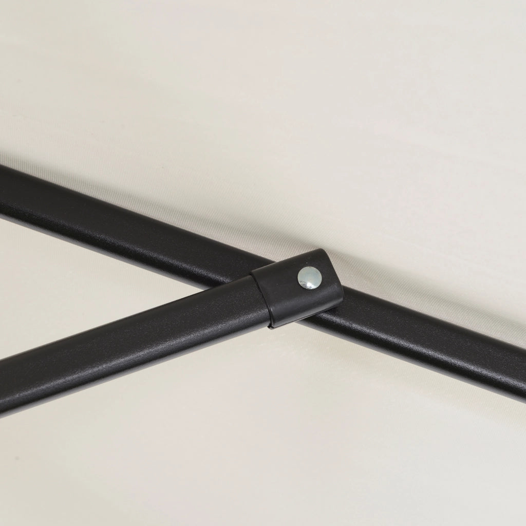 Ombrellone da Giardino Rotondo 2m ¨C zephmum ¨C Alluminio Poliestere Crema