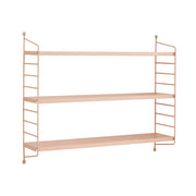 Set di 4 mensole da parete in acciaio 50 x 60 x 15 cm beige pesca 03_0009871