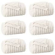 Coperte da Pile 6 pz Crema 240 x 220 cm Panno