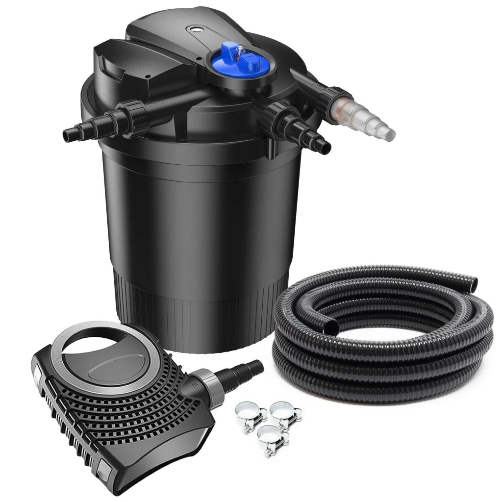 Kit di filtrazione set 12000 litri pompa UVC 11 watt tubo 10000 l/h 10 m 16_0001895