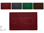 1 Pezzo Tappeto Zerbino Scritta Welcome 45 x 70 cm 4 Colori